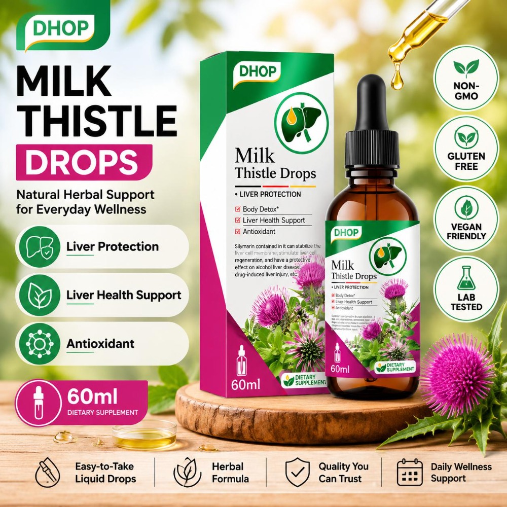 Milk Thistle Silymarin - DHOP Süt Devedikeni Damlaları Silymarin Özü